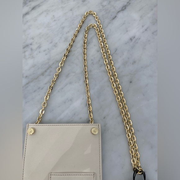 MAJE VANILLA LEATHER PHONE BAG WITH FRINGING - Picture 6 of 10